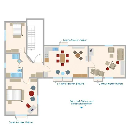 Traumblick Und Komfort - Lichtdurchflutete 85 Qm Nahe Südstrand Inklusive Schwimmbad Und Sauna Im Ahoi Sellin Goehren (Ruegen)